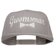 Groomsman Bow Tie Embroidered Cotton Snapback