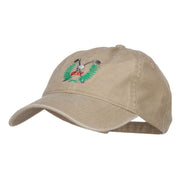 Golf Club Ball Crest Embroidered Washed Cap