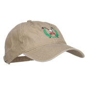 Golf Club Ball Crest Embroidered Washed Cap