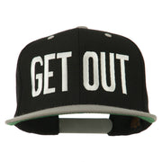 Get Out Embroidered Snapback Cap