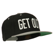 Get Out Embroidered Snapback Cap