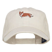 Corgi Dog Embroidered Low Cap