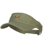 Golden Retriever Head Embroidered Pro Style Cotton Washed Visor