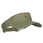 Golden Retriever Head Embroidered Pro Style Cotton Washed Visor