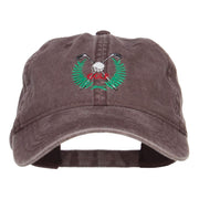 Golf Club Ball Crest Embroidered Washed Cap