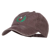 Golf Club Ball Crest Embroidered Washed Cap