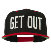 Get Out Embroidered Snapback Cap