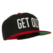 Get Out Embroidered Snapback Cap