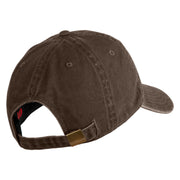 Life is Good Embroidered Cotton Twill Brass Buckle Cap - Brown OSFM