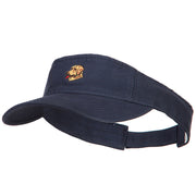 Golden Retriever Head Embroidered Pro Style Cotton Washed Visor