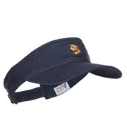 Golden Retriever Head Embroidered Pro Style Cotton Washed Visor