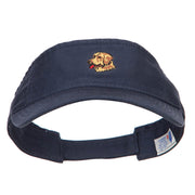 Golden Retriever Head Embroidered Pro Style Cotton Washed Visor