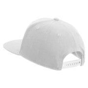 Licensed US Navy Veteran Embroidered Flexfit Snapback Style Cap - White OSFM