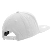 Licensed US Navy Veteran Embroidered Flexfit Snapback Style Cap - White OSFM