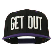 Get Out Embroidered Snapback Cap