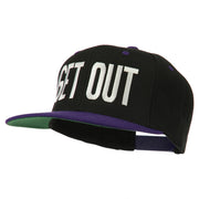 Get Out Embroidered Snapback Cap