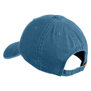 Life is Good Embroidered Cotton Twill Brass Buckle Cap - Sky Blue OSFM