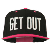 Get Out Embroidered Snapback Cap