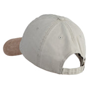 Golden Retriever Patched Suede Bill Washed Pigment Dyed Cap - Beige Tan OSFM