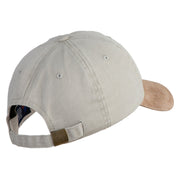 Golden Retriever Patched Suede Bill Washed Pigment Dyed Cap - Beige Tan OSFM