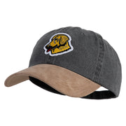 Golden Retriever Patched Suede Bill Washed Pigment Dyed Cap - Black Tan OSFM