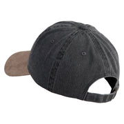 Golden Retriever Patched Suede Bill Washed Pigment Dyed Cap - Black Tan OSFM