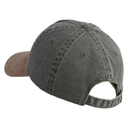 Golden Retriever Patched Suede Bill Washed Pigment Dyed Cap - Olive Tan OSFM