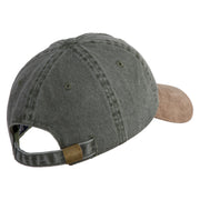 Golden Retriever Patched Suede Bill Washed Pigment Dyed Cap - Olive Tan OSFM