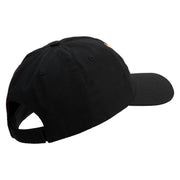 US Marines Veteran Flag Design Embroidered 6 Panel Unstructured Cotton Twill Cap Made in USA - Black OSFM