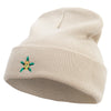 Honduras National Orchid Embroidered 12 Inch Long Knitted Beanie - Birch OSFM