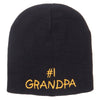 Number 1 Grandpa Embroidered Short Beanie