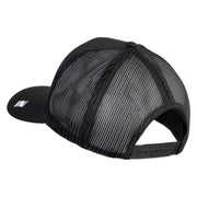 US Air Force Text Embroidered Solid Cotton Twill Mesh Prostyle Cap - Black OSFM