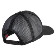 US Air Force Text Embroidered Solid Cotton Twill Mesh Prostyle Cap - Black OSFM