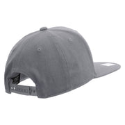 Licensed US Navy Seabee Veteran Embroidered Flexfit Snapback Style Cap - Dk-Grey OSFM