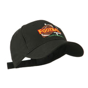 Football Field Goal Post and Ball Embroidered Cap