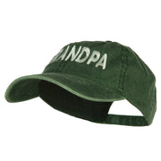 Wording of Grandpa Embroidered Washed Cap