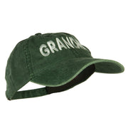 Wording of Grandpa Embroidered Washed Cap