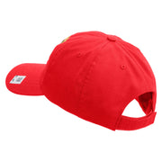 US Marines Veteran Flag Design Embroidered 6 Panel Unstructured Cotton Twill Cap Made in USA - Red OSFM