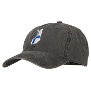 Finland Flag Map Embroidered Washed Cotton Twill Cap