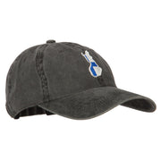 Finland Flag Map Embroidered Washed Cotton Twill Cap