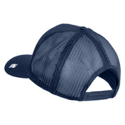US Air Force Text Embroidered Solid Cotton Twill Mesh Prostyle Cap - Navy OSFM