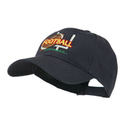 Football Field Goal Post and Ball Embroidered Cap