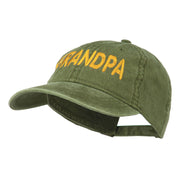 Wording of Grandpa Embroidered Washed Cap