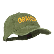 Wording of Grandpa Embroidered Washed Cap