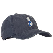 Finland Flag Map Embroidered Washed Cotton Twill Cap