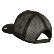 US Air Force Text Embroidered Solid Cotton Twill Mesh Prostyle Cap - Charcoal OSFM