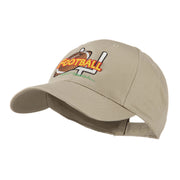 Football Field Goal Post and Ball Embroidered Cap