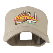 Football Field Goal Post and Ball Embroidered Cap