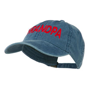 Wording of Grandpa Embroidered Washed Cap