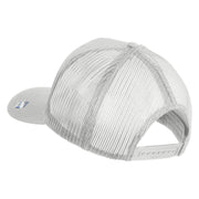 US Air Force Text Embroidered Solid Cotton Twill Mesh Prostyle Cap - White OSFM